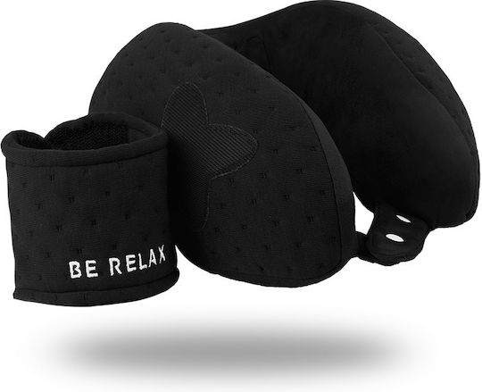 Be Relax Wellness Original Plus Memory Foam Travel Pillow Black