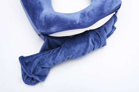 Travel Blue Tranquillity Memory Foam Travel Pillow Travel Set Pillow 25x25x10cm Blue