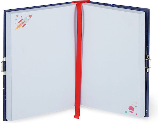 Legami Milano Space Notizbuch A6 mit leeren Seiten und Schloss Blau