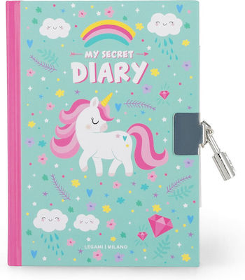 Legami Milano Unicorn Notebook with Lock Multicolour