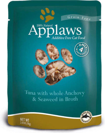Applaws Natural Cat Food Υγρή Τροφή για Ενήλικες Γάτες σε Φακελάκι με Τόνο χωρίς Σιτηρά 70gr