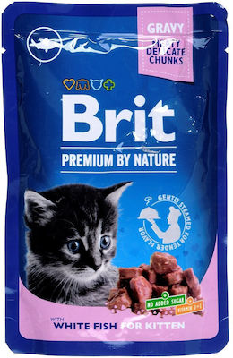 Brit Premium By Nature Υγρή Τροφή για Ανήλικες Στειρωμένες Γάτες σε Φακελάκι με Ψάρια 100gr