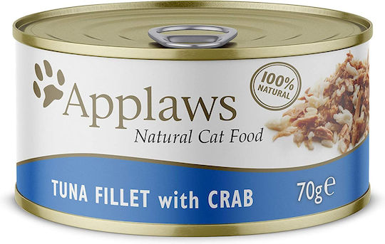Applaws Natural Cat Food Υγρή Τροφή για Ενήλικες Γάτες σε Κονσέρβα με Τόνο 70gr