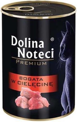 Dolina Noteci Wet Food for Adult Cats In Can with Chicken / Calf 1pc 400gr