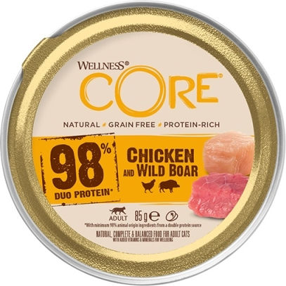 Wellness Core Wet Food for Adult Cats in Trays with Chicken Grain-Free 85gr