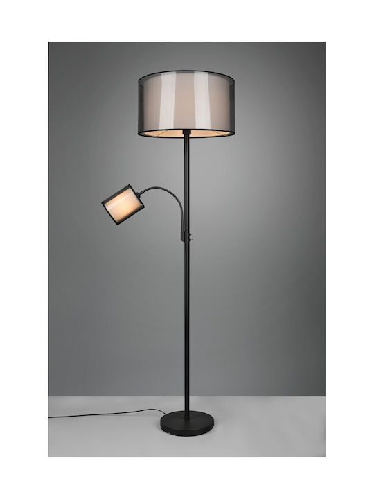 Trio Lighting Burton Lampă de podea Î174xL45cm. cu Soclu pentru Bec E14 Negru