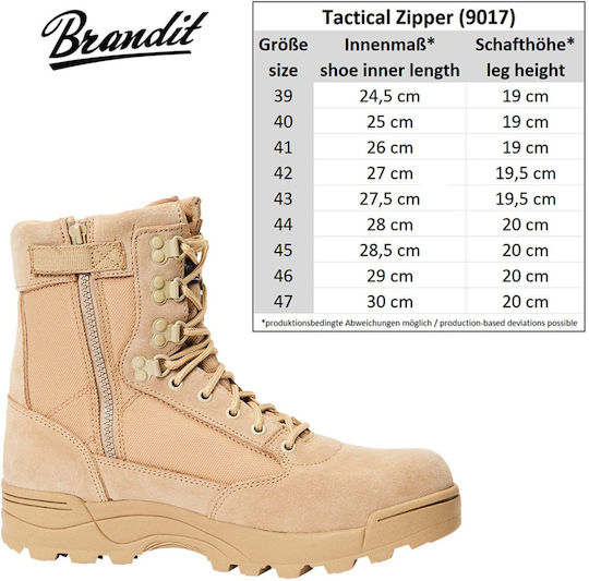 Brandit Στρατιωτικά Αρβύλα Tactical 9-Eye Καφέ 9010.70