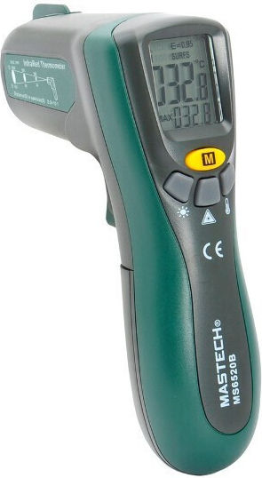 Mastech MS6520B Infrarot- und Laserthermometer für Temperaturen von -20°C bis 500°C mit Entfernungsverhältnis 10:1