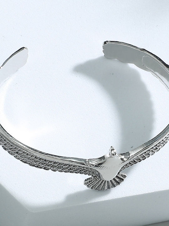 Eagle bracelet , men's bracelet, made of brass alloy, in silver color.