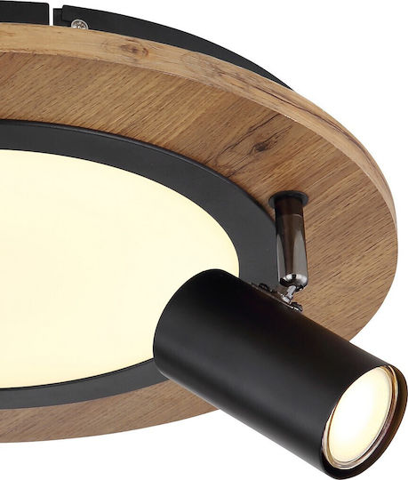 Globo Lighting Kassu Τριπλό LED Θερμό Λευκό Σποτ σε Μαύρο Χρώμα