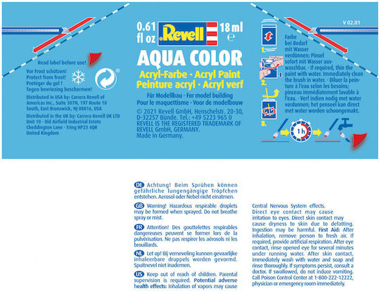 Revell Aqua Model Making Paint Black Gloss 18ml