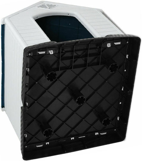Vesta XXLarge Hundehaus Groß Kunststoff Außenbereich Weiß 123x110x114cm