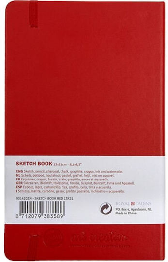 Royal Talens Sketch Pad Sketchbook Art Creation Sketch Book Red 13x21cm 80 Sheets
