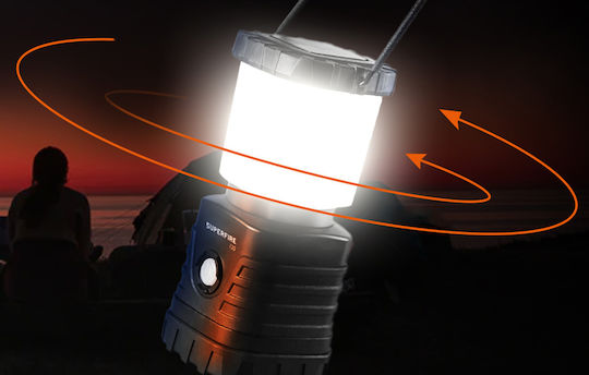Superfire Laterne LED Wiederaufladbar Für Camping Mit Taschenlampe & Powerbank 600lm 8.4W
