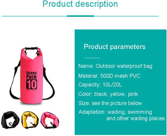 Ocean Pack Водоустойчива Чанта За Рамо И Раница 10л Жълта