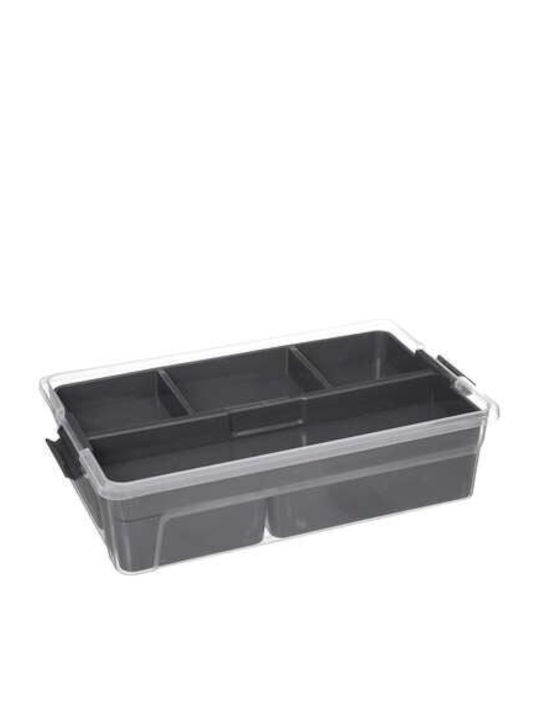 Aria Trade Plastic Storage Box with Lid Transparent 22.5x35.5x10cm