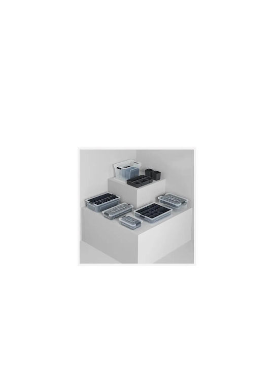 Plastic Storage Box with Lid Transparent 15.5x22.22x7.1cm 1pcs