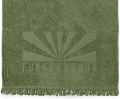 Funky Buddha Logo Πετσέτα Θαλάσσης Βαμβακερή Cactus με Κρόσσια 170x90εκ.