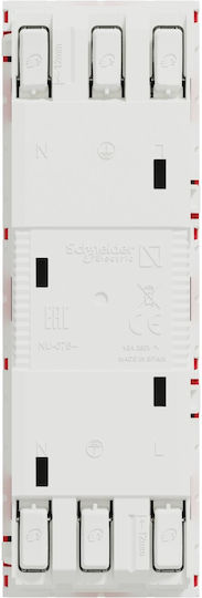 Schneider Electric Unica Triplu Mortice Πρίζα Ρεύματος Securitate Roșie