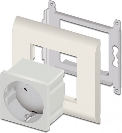 DeLock Easy 45 Μονή Χωνευτή Πρίζα Ρεύματος Λευκή