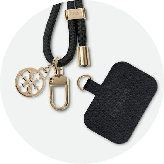 Guess Crossbody CBDY Cord Belt Strap Neck Strap for Mobile Phones Gold / Black