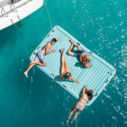 Intex Water Lounge Aufblasbare Schwimmende Plattform mit Griffen Türkis 310x183cm