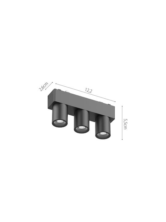 Inlight Tuya Rectangle Metallic Recessed Spot with Integrated LED White 12.2x12.2cm. 1pcs