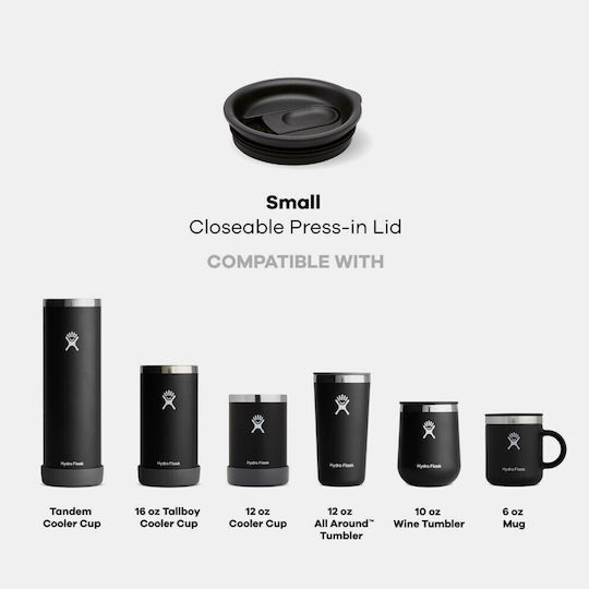 Hydro Flask Spare Part Lid for Thermos 177ml / 355ml from Plastic Black