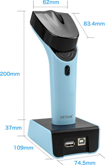 Netum Handheld Scanner Wireless with 2D and QR Barcode Reading Capability
