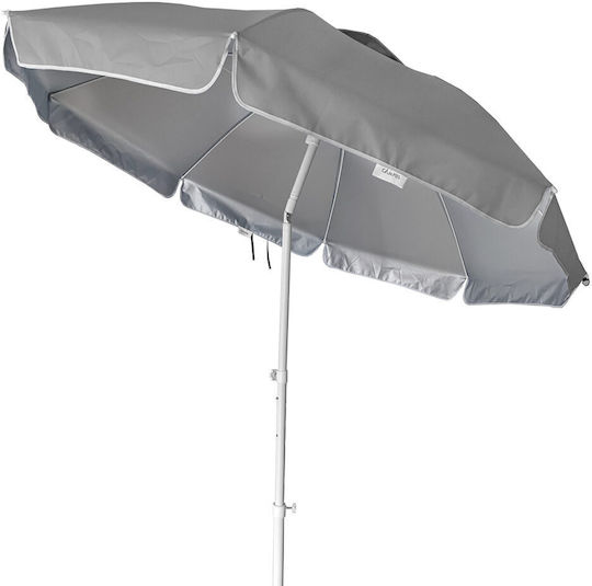 Campus Folding Beach Umbrella Diameter 2m with UV Protection Grey/Silver