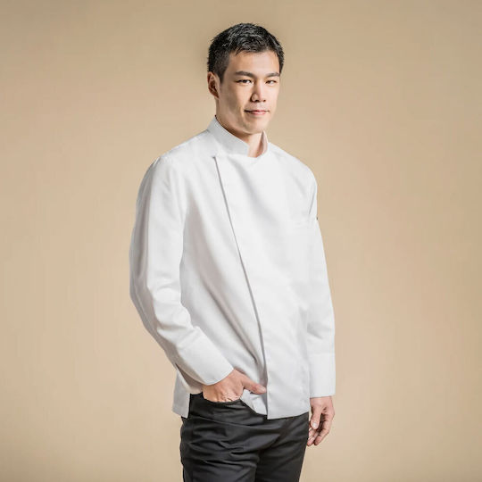 Clement Design Σακάκι Σεφ Unisex Λευκό με Μακρύ Μανίκι Epure