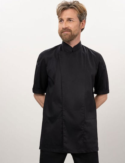 Le Nouveau Chef Палто Готвач Мъжко Черен с Къс ръкав Melvin