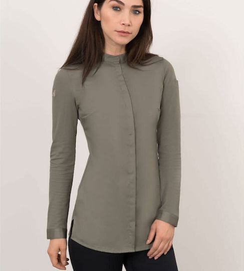 Le Nouveau Chef Coat Chef Unisex Khaki with Long Sleeve Julien