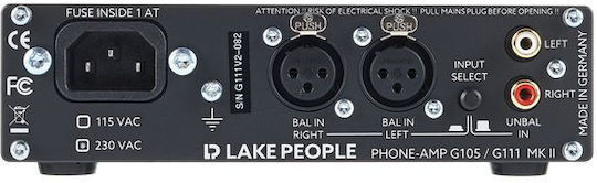 Lake People G111 MKII Επιτραπέζιος Αναλογικός Ενισχυτής Ακουστικών Μονοκάναλος με Jack 6.3mm