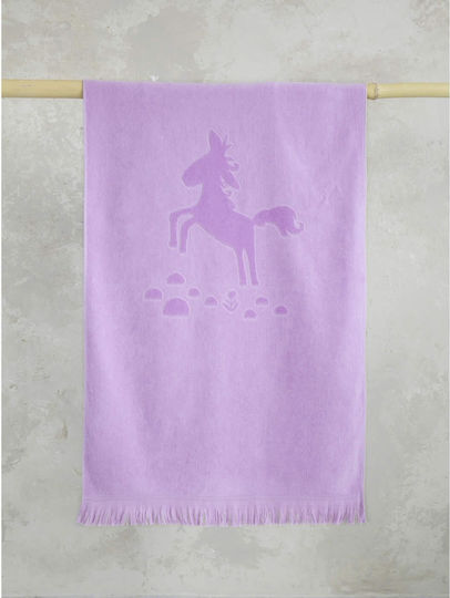 Nima Fairytale Kids Beach Towel Lilac Unicorns 140x70cm