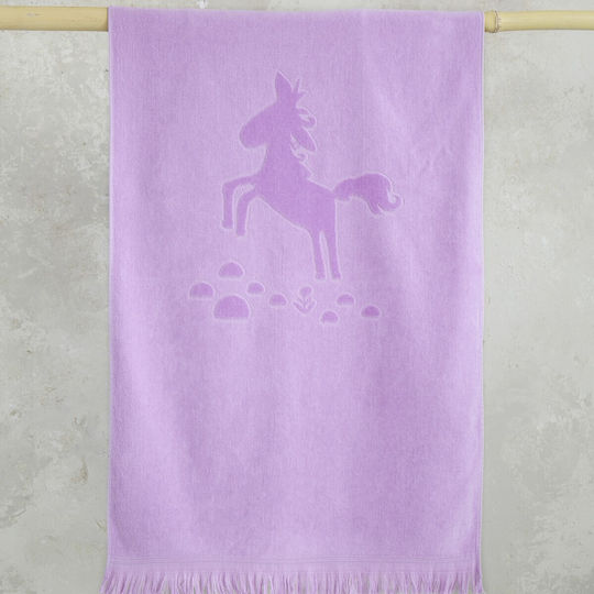 Nima Fairytale Kids Beach Towel Lilac Unicorns 140x70cm