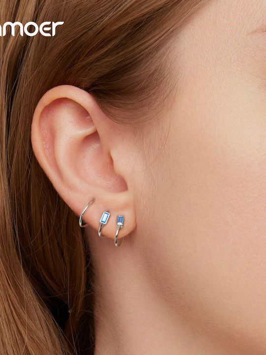 Bamoer Earrings made of Silver with Stones Bamoer Earrings made of Silver with Stones