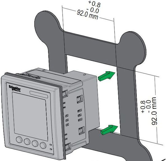 Schneider Electric Electric Panel Meters Energy Analyzer Digital Door / Recessed Single-Phase Modbus METSEPM5110