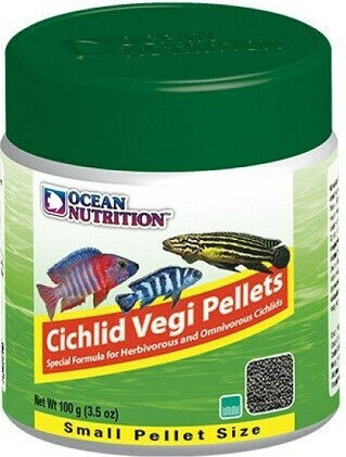 Ocean Nutrition Vegi Pellets Small Cichlid Food Sticks with Spirulina 100gr