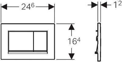 Geberit Sigma 30 Flush Plate Dual Flush Λευκό 115.883.JT.1