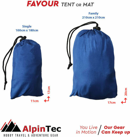AlpinPro Favour Beach Mat Light Blue 100x180cm