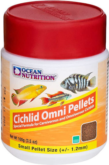 Ocean Nutrition Omni Pellets Τροφή για Ψάρια Κιχλίδες σε Στικς με Σπιρουλίνα 100γρ.