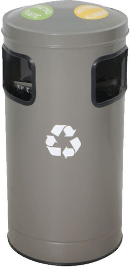 Molyto 40.10.089 Recycling Metallic Waste Bin 90lt Inox