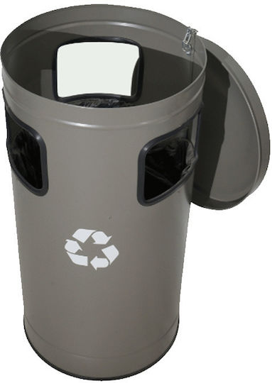 Molyto 40.10.089 Recycling Metallic Waste Bin 90lt Inox