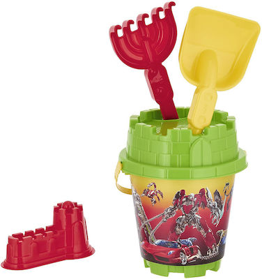 Summertiempo Robot/Cars Beach Bucket Set with Accessories 14.5 cm (5pcs)