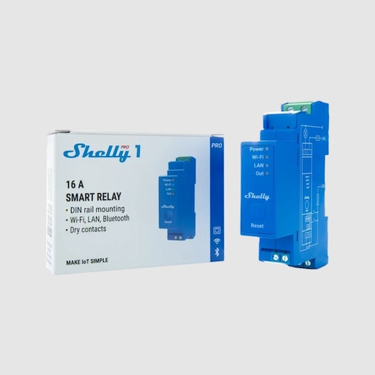 Shelly Pro1 Phase Relays Strom 16A with Voltage 230V