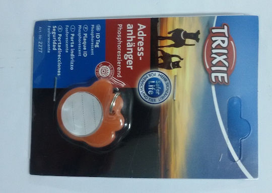 Trixie Dog ID Paw Orange Plastic 3.5cm