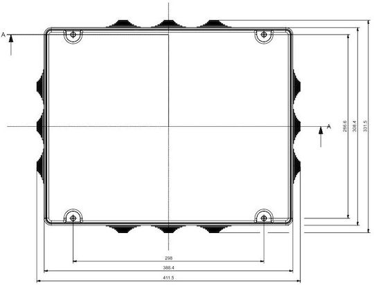 Scame Surface Mounted Electrical Box Branching IP55 in Gray Color