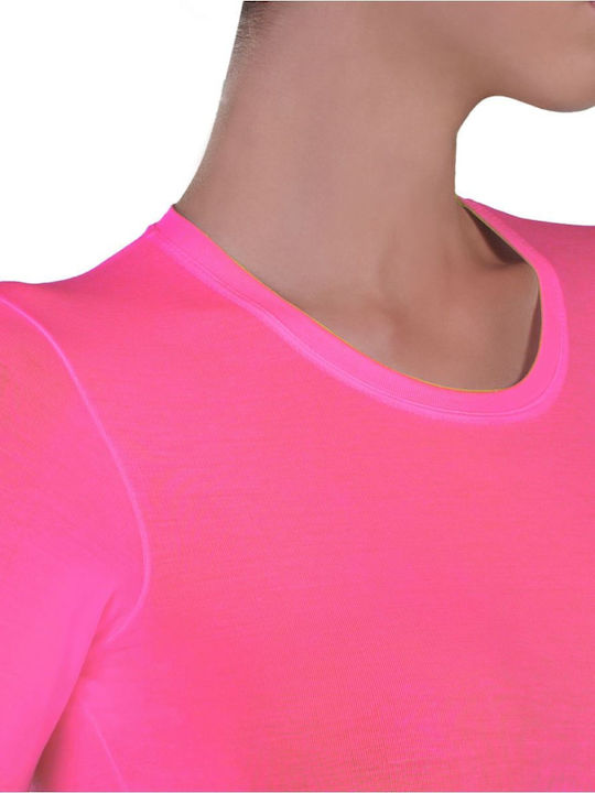 Women's Stretchy T-Shirt, Short Sleeve, Color Fuchsia