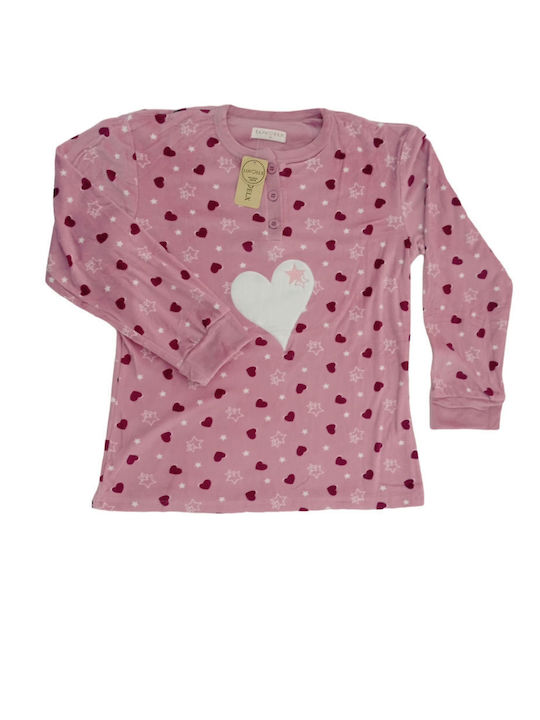 Women's Velvet Pajamas Lovelx Hearts Sapio Apple F-5243